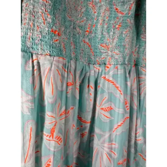 Vineyard Vines Cay Floral Smocked Midi Dress XL - Picture 10 of 10